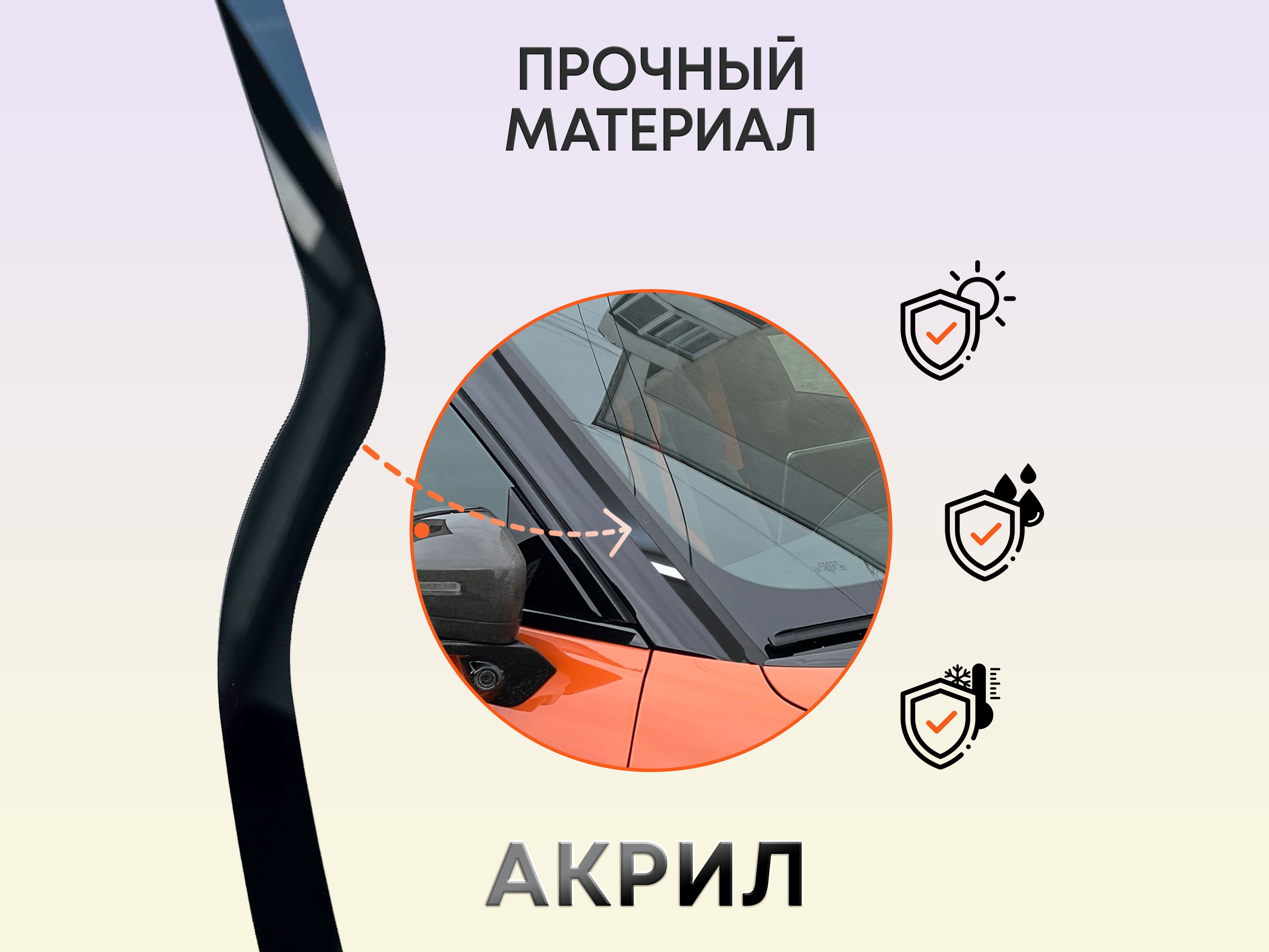 Водосток лобового стекла Премиум для Haval F7x II 