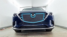 Зимняя заглушка радиатора на стяжке верх для Mazda CX-9 II Рестайлинг