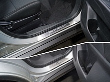 Накладки на пороги шлифованный лист 4 шт. для Mitsubishi Outlander III Рестайлинг 3