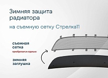 Зимняя заглушка радиатора к съемной сетке бок 2 части для Fiat Ducato III Рестайлинг