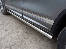 Пороги труба 76,1 мм для Volkswagen Touareg II Рестайлинг
